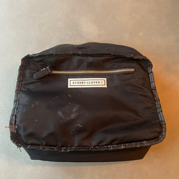 Stoney Clover Lane Large Pouch Black with TRAVEL on front - Picture 6 of 10